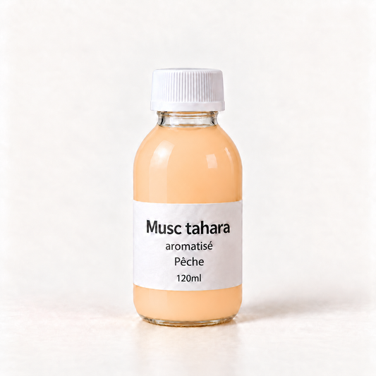 Musc Tahara aromatisé sans alcool en vrac Pêche – Tahara Maroc