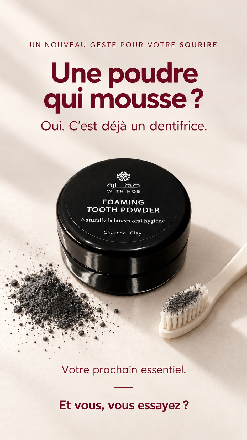 Dentifrice en poudre blanchissant naturel – Tahara Maroc (vue 3)