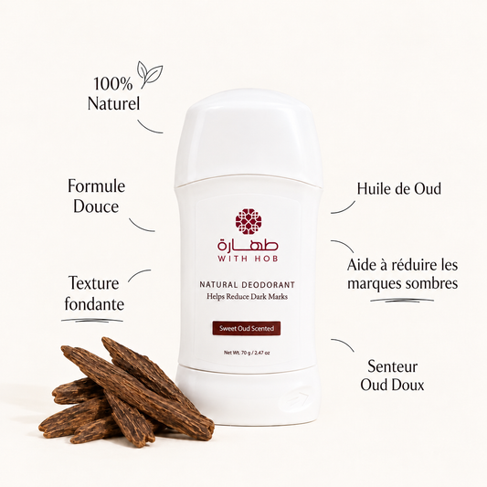 Déodorant stick naturel sans alcool 70 g Sweet Oud – Tahara Maroc