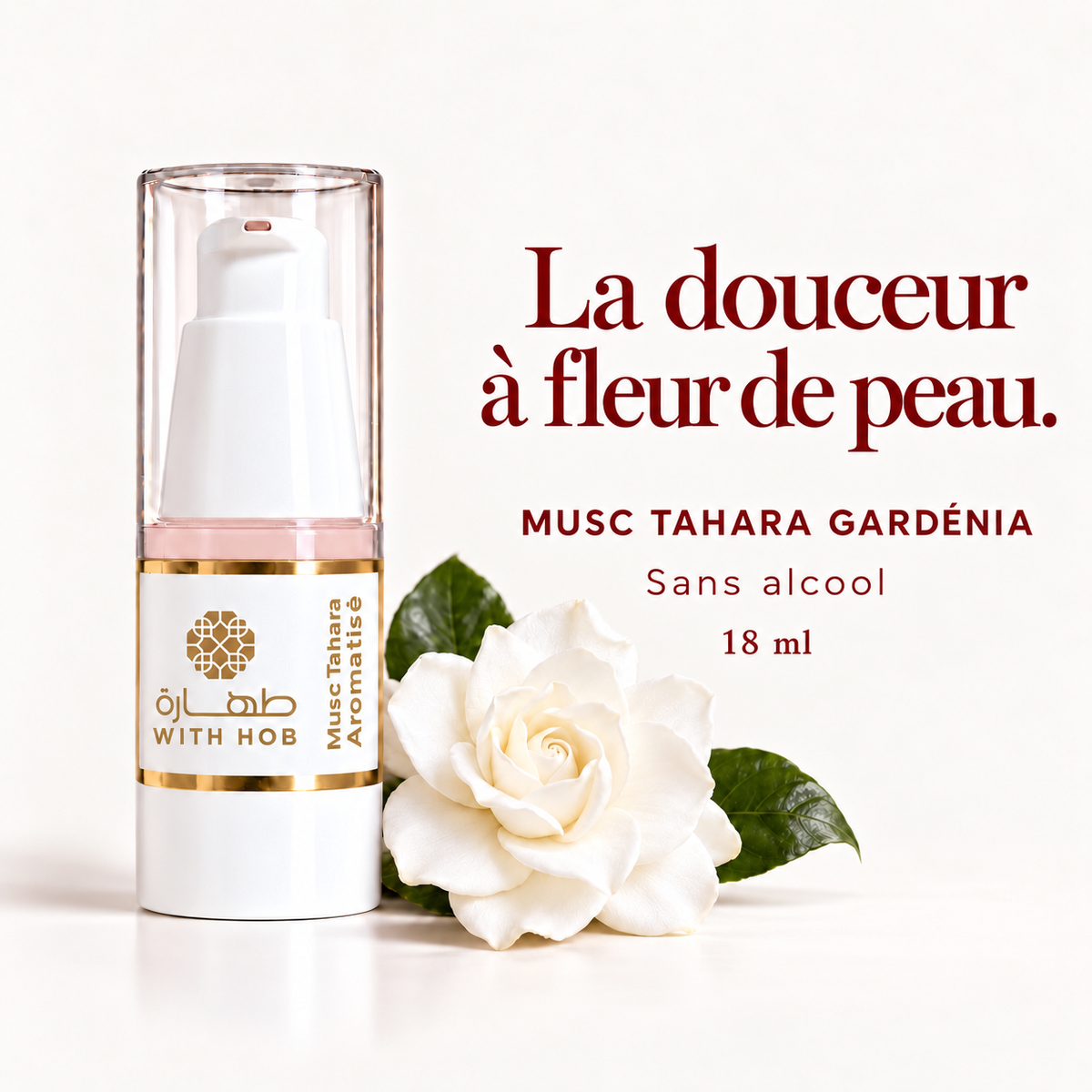 Musc aromatisé sans alcool 18 ml Gardénia – Tahara Maroc (vue 2)
