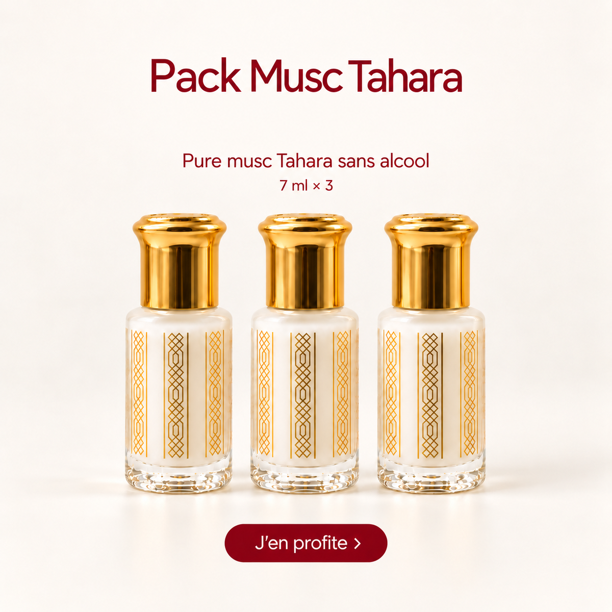 Pack 3 muscs sans alcool 7 ml – Tahara Maroc