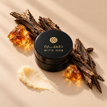 Mukhmaria Oud – Parfum Solide corps, cheveux et barbe