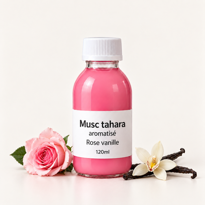 Musc Tahara aromatisé sans alcool en vrac Rose Vanille (vue 3) – Tahara Maroc