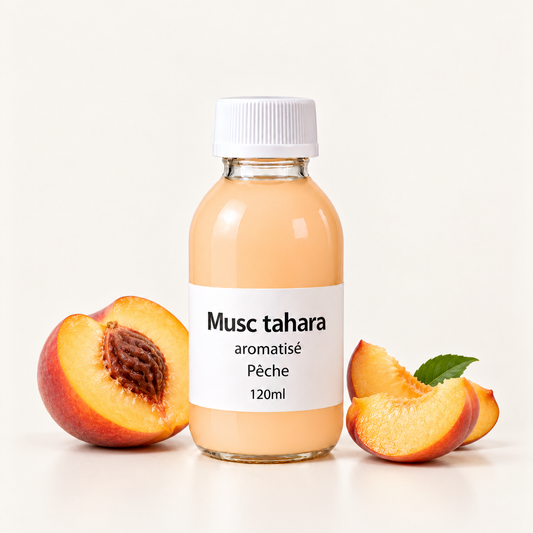 Musc Tahara aromatisé sans alcool en vrac Pêche (vue 3) – Tahara Maroc