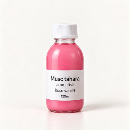 Musc Tahara aromatisé sans alcool en vrac Rose Vanille – Tahara Maroc