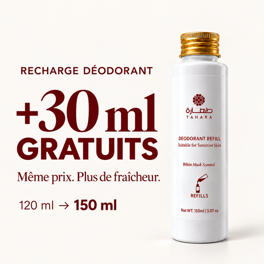 Recharge Déodorant Tahara Musc Blanc | 150ml | Naturel | Maroc
