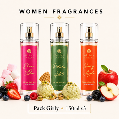 Trio Girly 150ml x 3 - Pistachio, Juicy Apple, Marshmallow