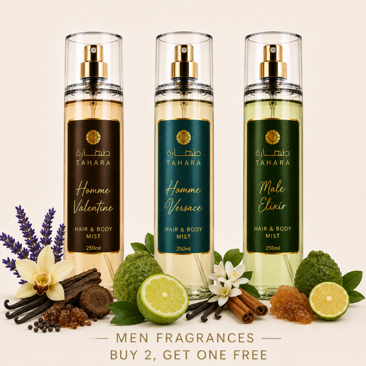 Trio Men Fragrances Tahara – 3 x 250ml Brumes Corps & Cheveux