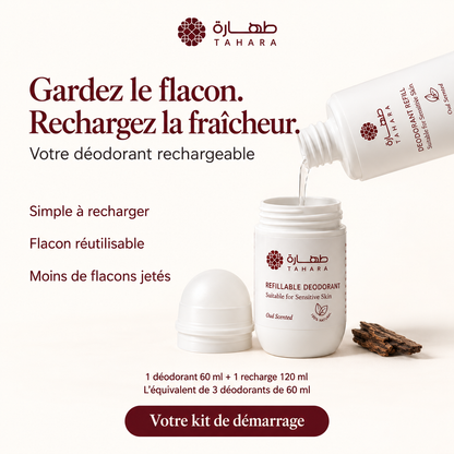Kit Déodorant Naturel Rechargeable - Gardénia Livraison Gratuite