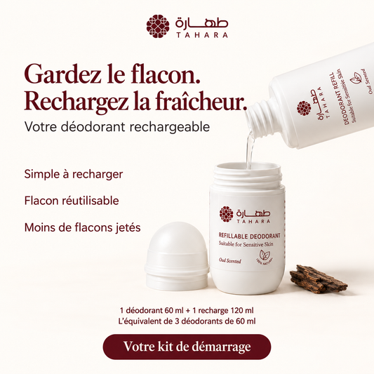 Kit Déodorant Naturel Rechargeable - Gardénia Livraison Gratuite
