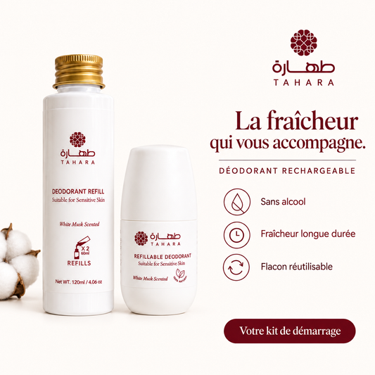 Kit Déodorant Naturel Rechargeable - Musc Blanc
