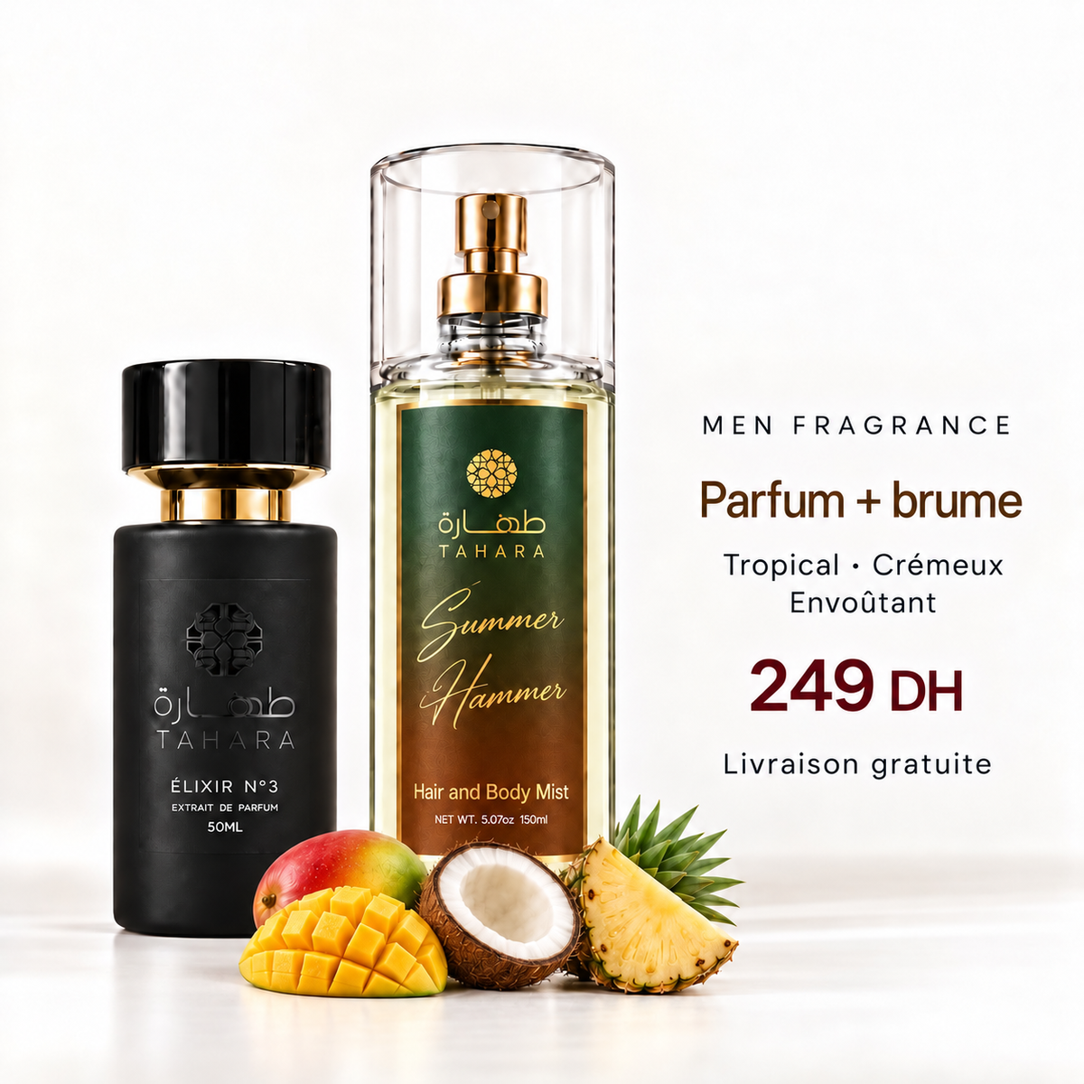 Pack Tahara Parfum Homme | Élixir N°3 + Summer Hanter | Livraison Gratuite