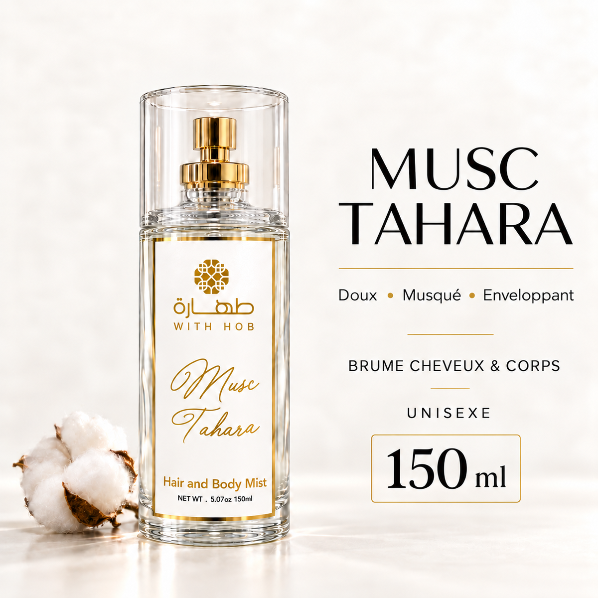 Brume corps et cheveux musc unisexe 150 ml – Tahara Maroc