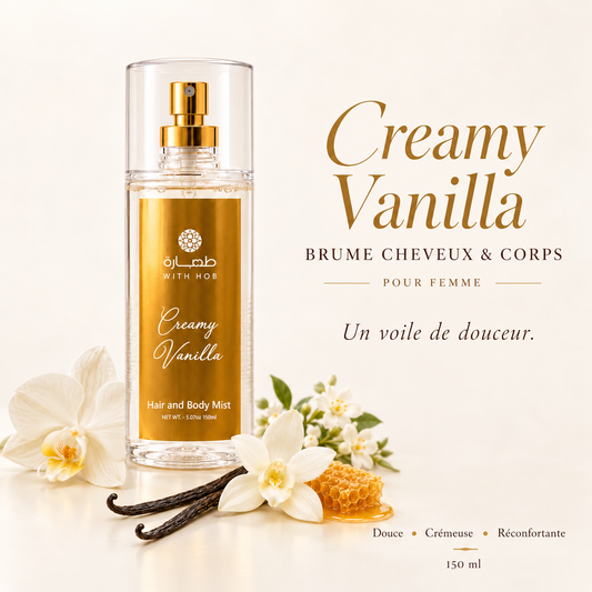 Brume parfumée corps et cheveux 150 ml Creamy Vanilla – Tahara Maroc