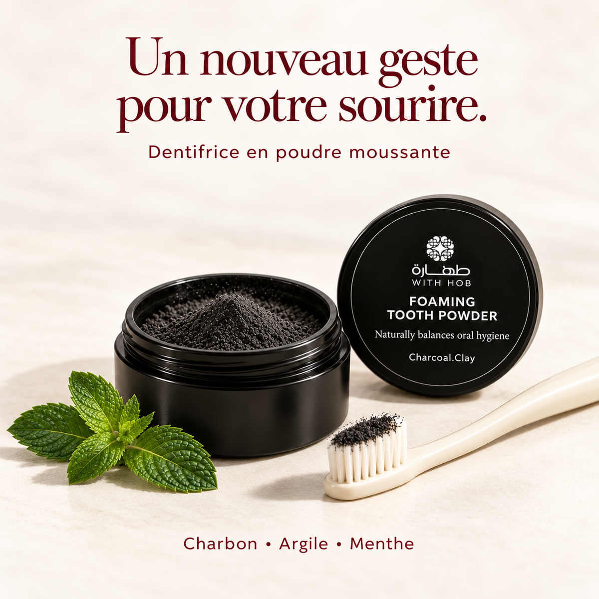Dentifrice en poudre blanchissant naturel – Tahara Maroc