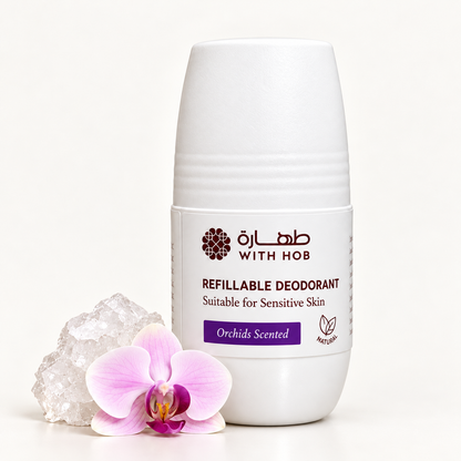 Déodorant naturel rechargeable sans alcool roll-on 60 ml Orchidée – Tahara Maroc (vue 3)