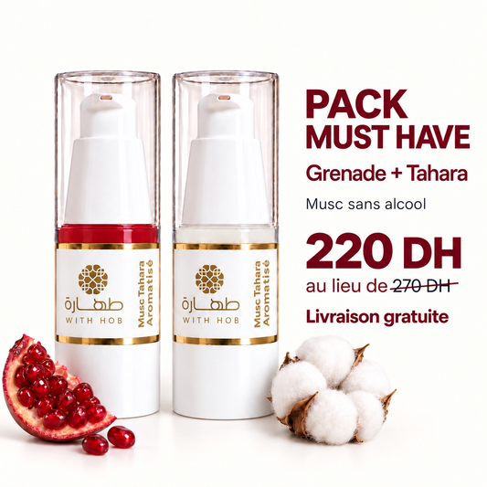Duo muscs sans alcool 18 ml Aarouss et Roumman – Tahara Maroc