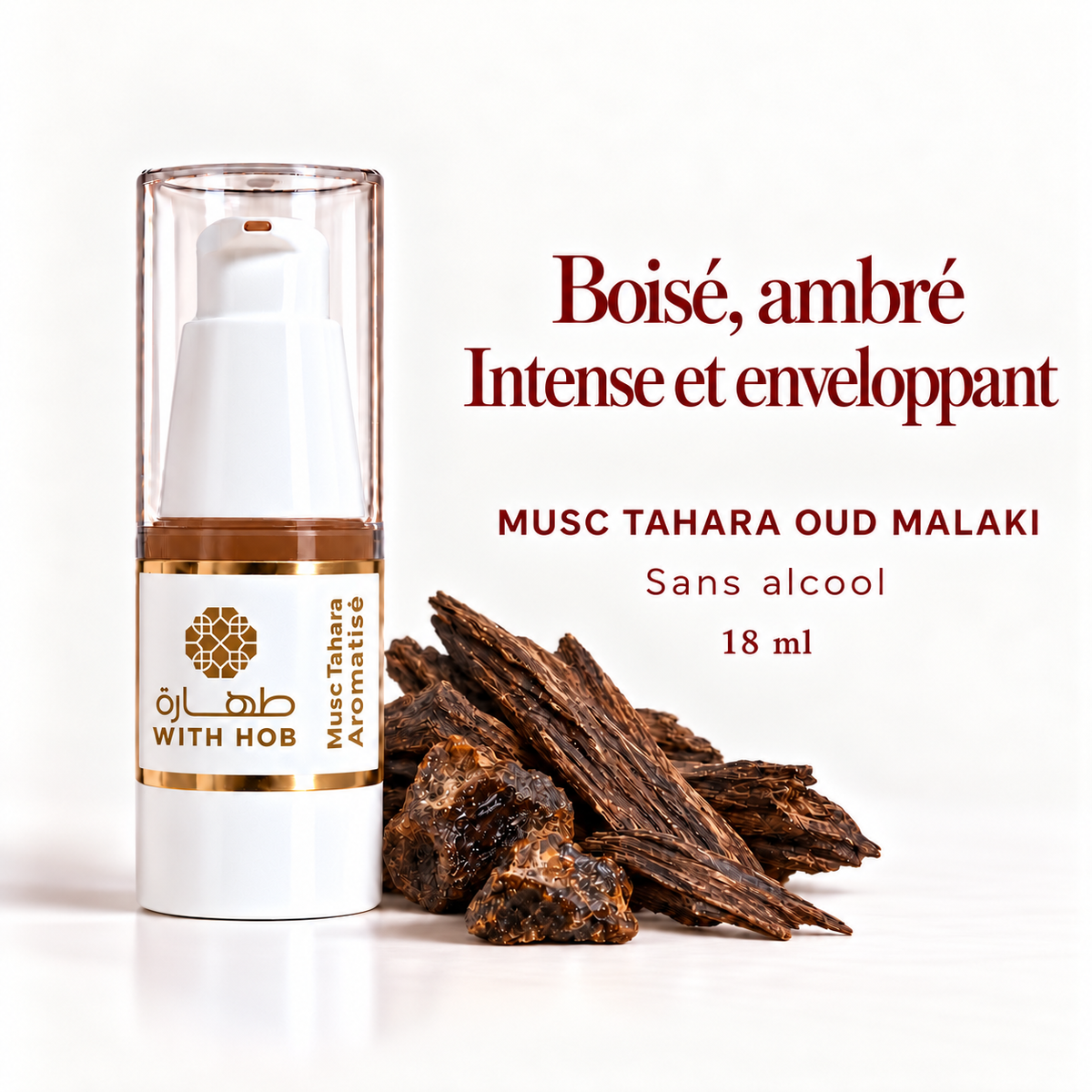 Musc aromatisé sans alcool 18 ml Oud Malaki – Tahara Maroc (vue 2)