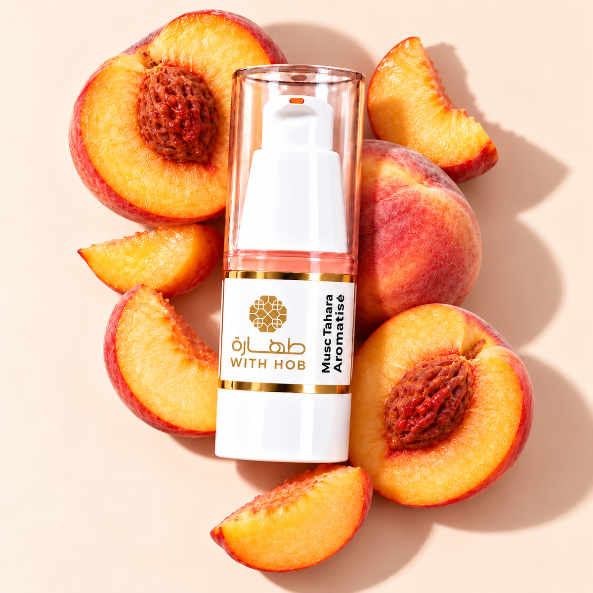 Musc aromatisé sans alcool 18 ml Pêche – Tahara Maroc