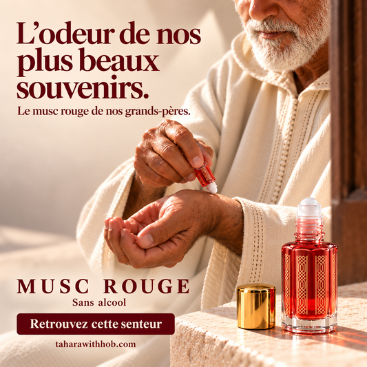 Musc parfumé sans alcool 7 ml Musc Rouge – Tahara Maroc