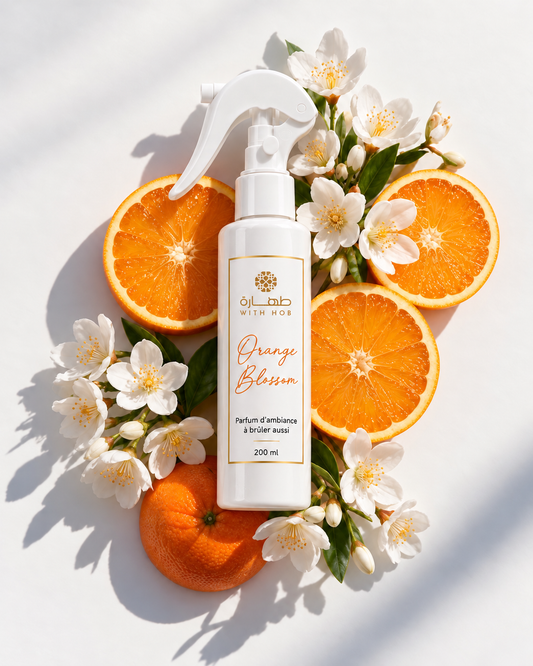 Parfum d'ambiance textile et maison 200 ml Fleur d'oranger – Tahara Maroc