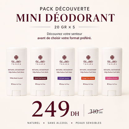 Pack Découverte Tahara - 5 déodorants naturels mini 20g - 5 senteurs