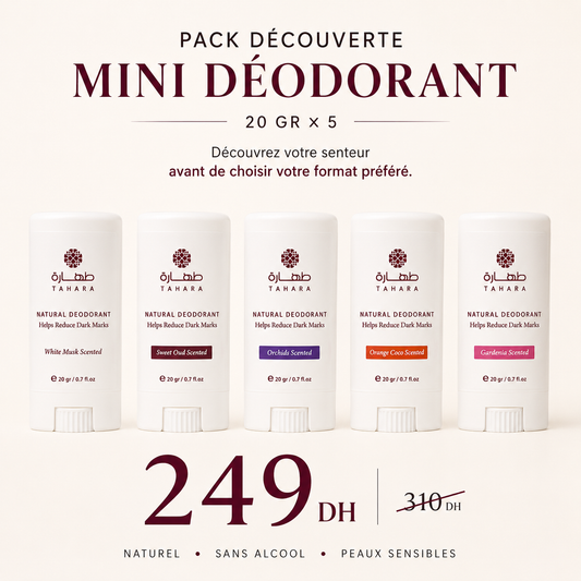 Pack Découverte Tahara - 5 déodorants naturels mini 20g - 5 senteurs